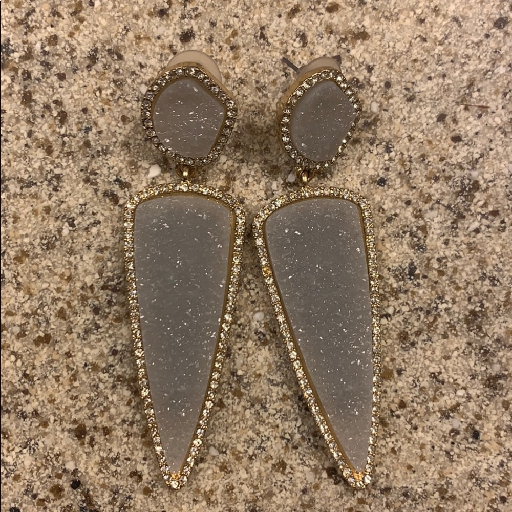 Gorgeous gold and grey earrings